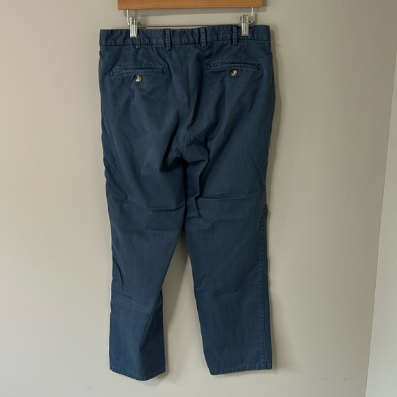 PETER MILLAR Mens SOFT TOUCH FLAT FRONT TROUSER Chino Pant Blue Sz 35 - Picture 7 of 11